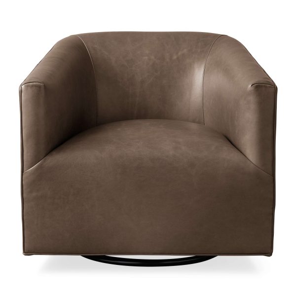 Ellison Leather Plinth Swivel Chair